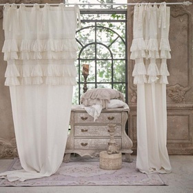 PROWANSALSKA ZASŁONA TIEPOLO BIANCO White Blanc MariClo'